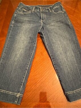 Jag Jeans Women's Medium Blue Cropped Denim Capris Size- 8
